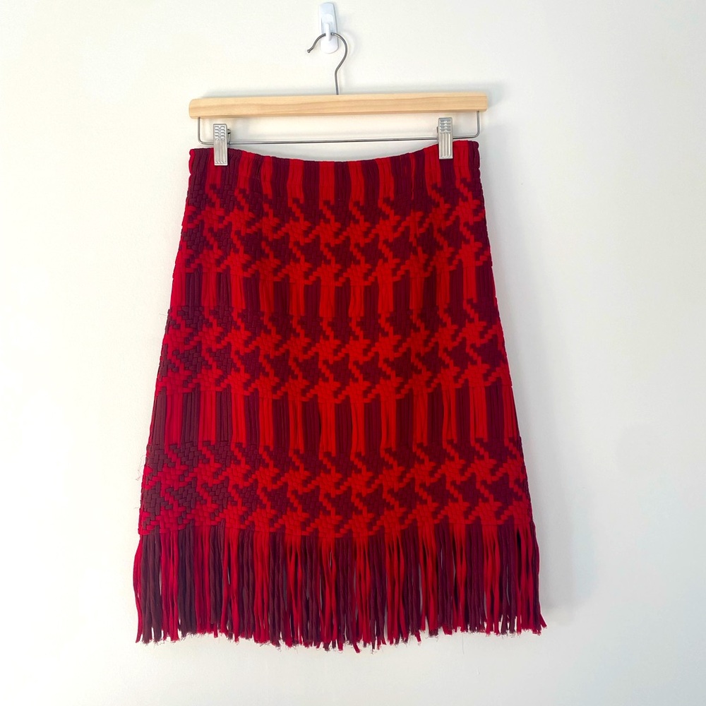 Club Monaco Woven Skirt with Fringe